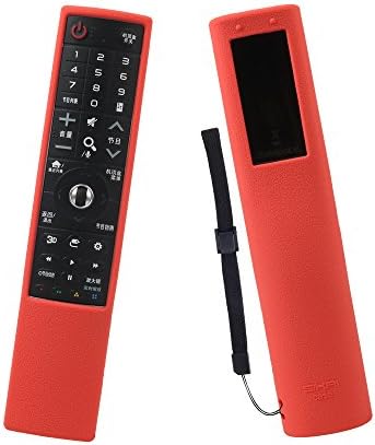 LG AKB75056302 Remote Case SIKAI Protective Silicone Case For LG AN-MR700 Signature OLED TV Remote Shockproof Anti-Slip Dust-Proof Washable Skin-Friendly Anti-Lost With Hand Lanyard (Red)