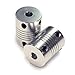 [3D CAM] 2 PCS Flexible Couplings 5mm to 5mm NEMA 17 Shaft for RepRap 3D Printer Prusa i3 or CNC Machine