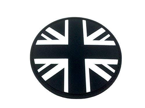 Union Jack Black Round Flag PVC Patch