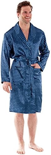 Mens Satin Robe Wrap Kimono Dressing Gown M L XL XXL