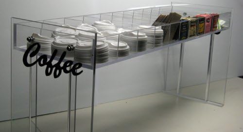 Coffee Counter Condiment Rack C-store Equipment Organizer Cup Lid Display Tea 11 Slot Dispenser Caddy