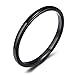 2mm Black Ceramic Rings for Women Comfort Fit Engagement Wedding Band
