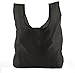 Mato & Hash Reusable Grocery Bags | Foldable w/Integrated String Pouch | Ripstop Nylon Tote - 2PK Black CA2650
