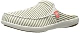 Spenco Women's Siesta Slide Montauk Mule, Khaki Stripe, 10 M US