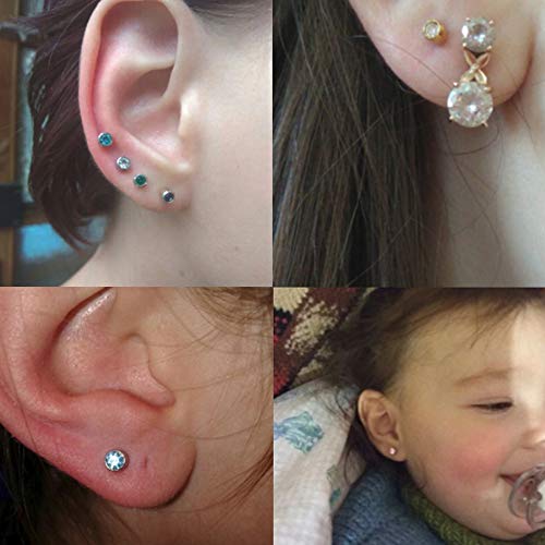 2 Pack Self Ear Piercing Gun Disposable Self Ear Piercing Kit Safety Earring