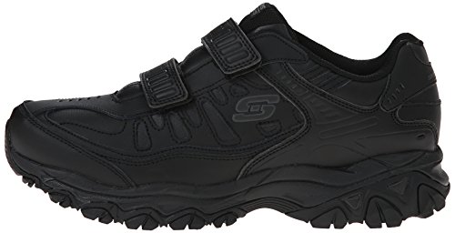 Skechers Sport Men's Afterburn Strike Memory Foam Velcro Sneaker, Black, 16 4E US