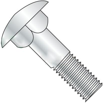 M16-2.00 X 100mm Carriage Bolts/Partially Threaded/Steel/Zinc (Quantity: 10)