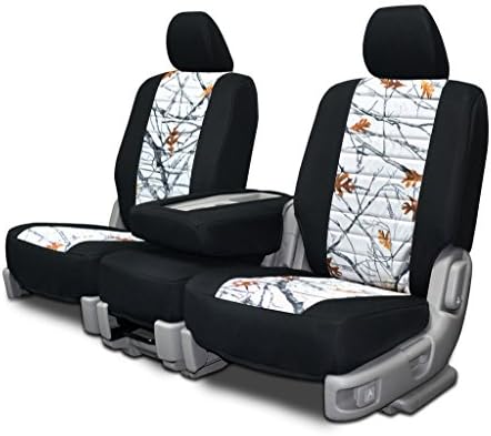 Custom Fit Seat Covers For Toyota Tundra Low Back Style - Neoprene &amp; Snow Camo Fabric