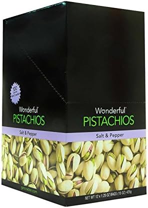 Product Of Wonderful , Salt & Pepper Pistachio - Tube, Count 12 (1.25 oz ) - Nut & Dry Fruit / Grab Varieties & Flavors
