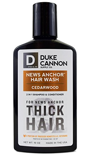 Duke Cannon News Anchor Thick 2-in-1 Hair Wash (Cedar),10 Ounces