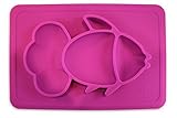 New and Improved Fun and Meal Baby Placemat. Non-Slip One-Piece Silicone plate (Royal Purple)