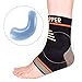 THX4COPPER Infused Compression Ankle Brace,Silicone Ankle Sleeve Support,Pain Relief from Plantar Fasciitis, Achilles Tendonitis-Reduce Foot Swelling&Prevent Ankle Injuries-Single-Small