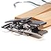 J.S. Hanger Natural Finish Wooden Pant Skirt Hangers with 2-Adjustable Anti-Rust Clips, 5-Pack