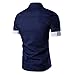 PHOTNO Fashion Men Boy Summer Slim Fit Short Sleeve Dress Shirt Casual Cotton T Shirt (M, White)
