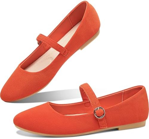 Amazon.com | VenusCelia Women's Mary-Jane Flat Shoe (6 M US,Black