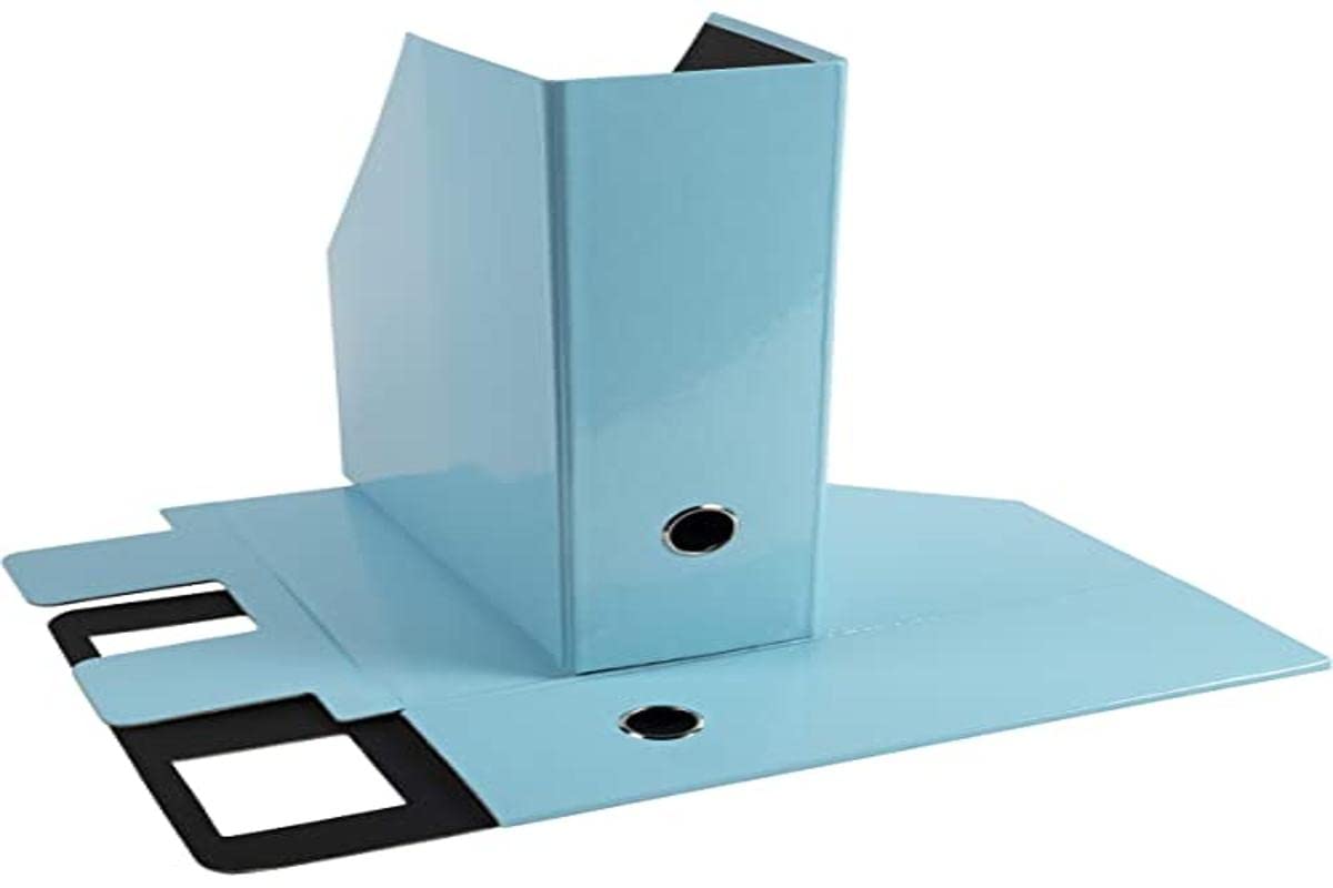 Exacompta - Ref 90560E - Aquarel Collection - Magazine File - 31 x 25cm in Size, 10cm Spine, Glossy Paper Cover, Suitable for A4 Documents Random Colour (Pack of 2 / Same Colour)