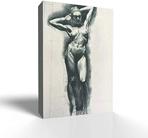 SIGNFORD Canvas Wall Art Human Body Model Canvas Prints Painting Wall Poster Decor for Living Room Wooden Framed Home Decorations - 24x36 inches