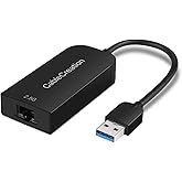 CableCreation 2.5G Ethernet to USB Adapter, Gigabit LAN Dongle Compatible with MacBook Windows 10,8.1, macOS X 10.6-10.15, Bl