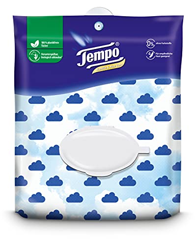 Tempo Vochtige toiletdoeken zacht & gevoelig, parfum: kamille en aloë vera, vochtige doekjes in hersluitbare comfortzak… - Afbeelding 6