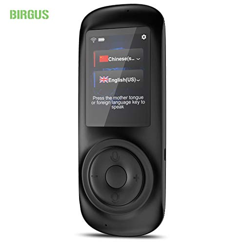 Birgus Voice Translator Device Smart Language Interpreters Device with 2.4inch Capacitive Touch Screen Support Multi- Languages Freely Translation Machine Business Shopping Interpreter