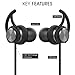 GV2 Stereo Earbuds, Wired Sweatproof Sport Earbuds, Earphones with Microphone and Noise Canceling Function for Running or Workout (JINUCN-GV2Black.)