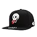 Skull Mask Embroidery Snapback, Skeleton Black Love Skeleton Mens Womens Baseball Cap Flat Bill Hats