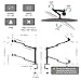 viozon Monitor and Laptop Mount, 2-in-1 Adjustable Dual Monitor Arm Desk Mounts，Single Desk Arm Stand/Holder for 17 to 32 Inch LCD Computer Screens, Extra Tray Fits 12 to 17 inch Laptops (Black)thumb 3