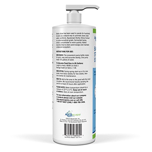 Aquascape 98905 Barley Straw Extract for Pond and Stream Features, 32-Ounce