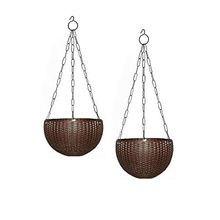 Antier Plastic Hanging pots for Plants and Flowers for Garden Balcony d