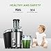 Juicer Machine, Aicok Juice Extractor, 800W Centrifugal Juicer with 3'' Wide Mouth, Dual Speed Stainless Steel Juicer with Anti-drip Mouth, Non-slip feet, BPA Free