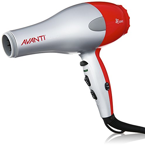 Click Here to See More Images Avanti Ultra Turbo Professional Ionic Hair Dryer, Grey/Red