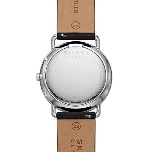 Skagen-Mens-Stainless-Steel-Quartz-Watch-with-Leather-Strap-Black-20-Model-SKW6702