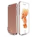 Battery Charger Cases, Ronten Ultra Slim 2000mAh Extended External Protective Portable Mobile Power Supply Battery Case Charger for iPhone 6 Plus/6S Plus (Rose Gold)