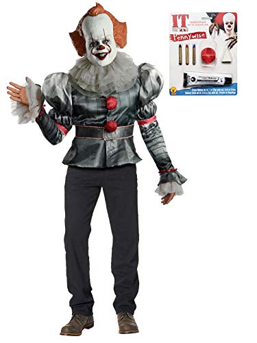 IT Pennywise Clown Deluxe Costume Kit Plus with Makeup
