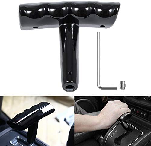 T-Handle Gear Shifter Knob Fits for Jeep Dodge Charger Challenger Compass and Jeep Wrangler JK 2012-2017(Black): Home Improvement