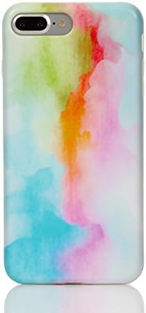 iPhone 7 Plus TPU Case Heavy Duty Cover for iPhone 7 5.5-inch Flexible Soft Anti-Scratch Marble Color Series (rainbow)