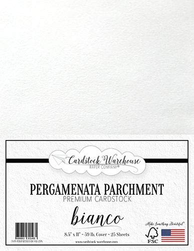 Parchment Paper - PERGAMENATA Bianco (White) Cardstock 8.5