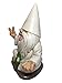 GlitZGlam Rocker Gnome George with Zen Frog - This Garden Gnome Combines Peace, Tranquility and Rock N Roll for Your Fairy Garden