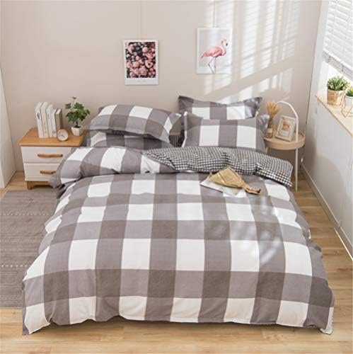RXX Home Textile Duvet Cover Cotton Four-piece Skin-friendly Sanding Comfortable Bedding Package, Can Not Afford The Ball, Does Not Fade,Brass,double