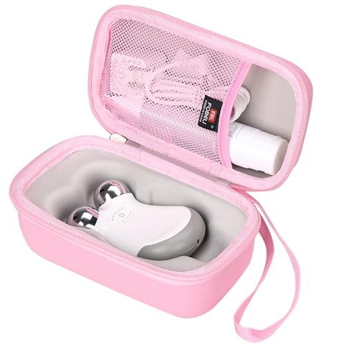 FBLFOBELI Hard Travel Case for NuFACE Mini/MINI+ Starter Kit, Hunvva EP-300 Mini Microcurrent Facial Device (Case Only) (Pink)