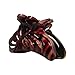 Motique Accessories Hot Pink 5 inch Large Jaw Clip Hair Claw with leaf design