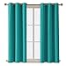 Deconovo Room Darkening Thermal Insulated Blackout Grommet Window Curtain Panel for Living Room, Turquoise,42x63-Inch,1 Panel primary