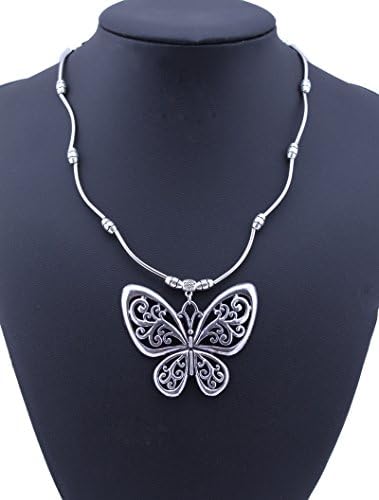 5starwarehouse® Butterfly Pendant Necklace Vintage Jewellery Gift for Him Her Stocking Filler A360