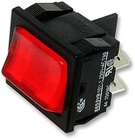 ROCKER SWITCH DPST ILLUM RED Switches Rocker
