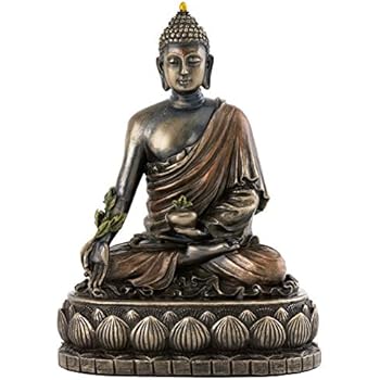 Top Collection Medicine Buddha Statue - Buddha of Healing Sculpture in Premium Cold Cast Bronze- 5.5-Inch Collectible Figurine