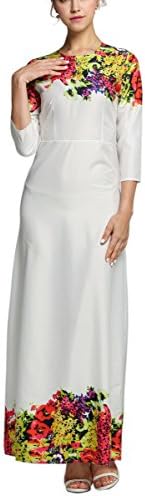Qullyo Womens Long Sleeve Boho Maxi Women Evening Party Cocktail Dress New