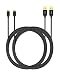 Anker [2-Pack 6ft] Nylon Braided Tangle-Free Micro USB Cable with Gold-Plated Connectors for Android, Samsung, HTC, Nokia, Sony and More (Black) primary