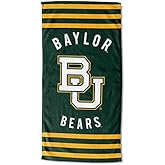 The Northwest Company NCAA Baylor Bears Striped Beach Towel, 30 x 60-inches, Team Color, 30 x 60-inches