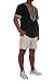 Huiyuzhi Men's African Print Dashiki T-Shirt Tops,Black,X-Large