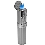 Rocky Patel Cigar Lighter Diplomat 5 Torch Lighters with Punch - Chrome by Rocky Patel